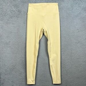 TYC Dual Layer Leggings Light Yellow V-Front Exercise Athleisure Size S New